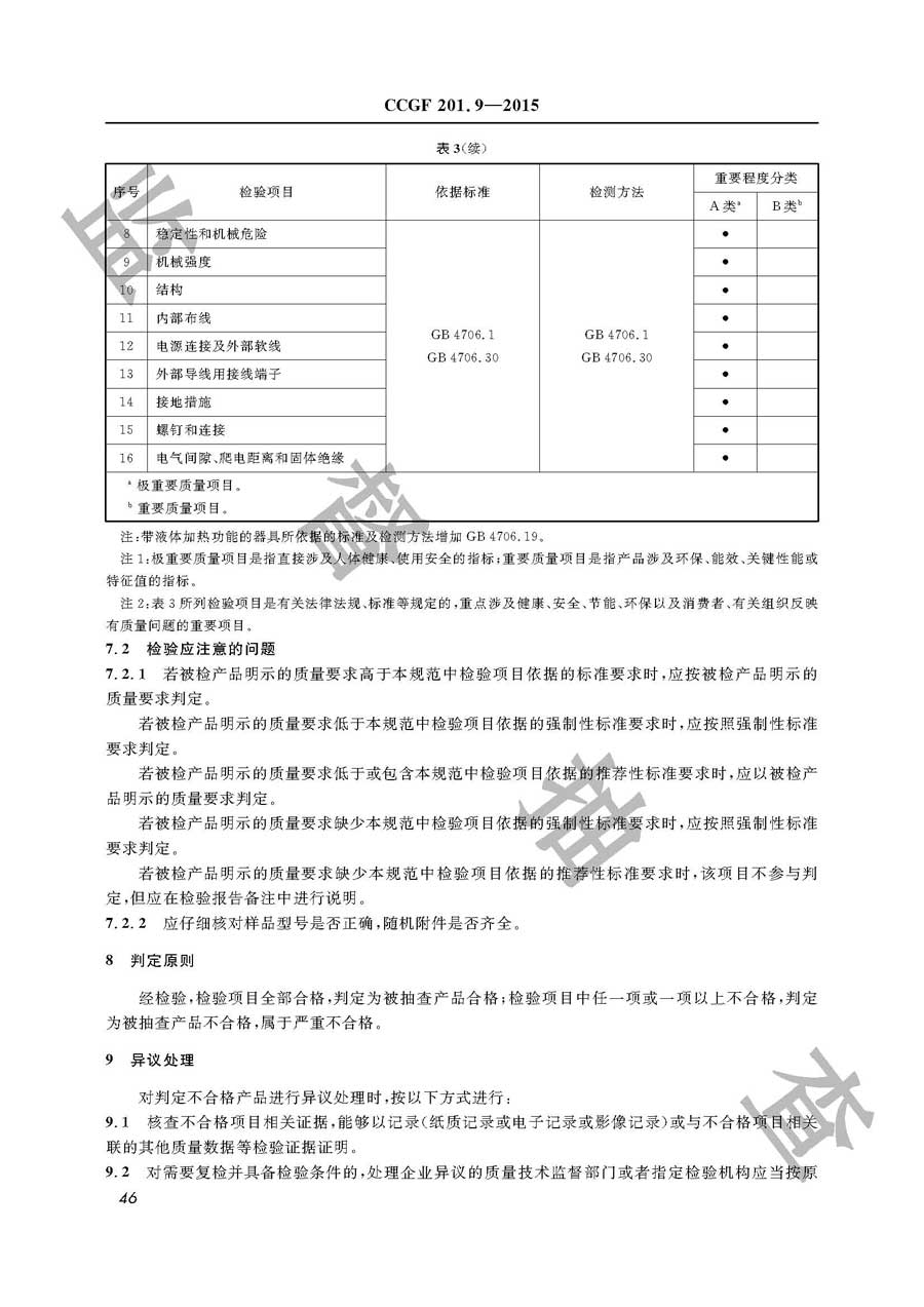 厨房机械产品质量雷竞技新官网实施规范