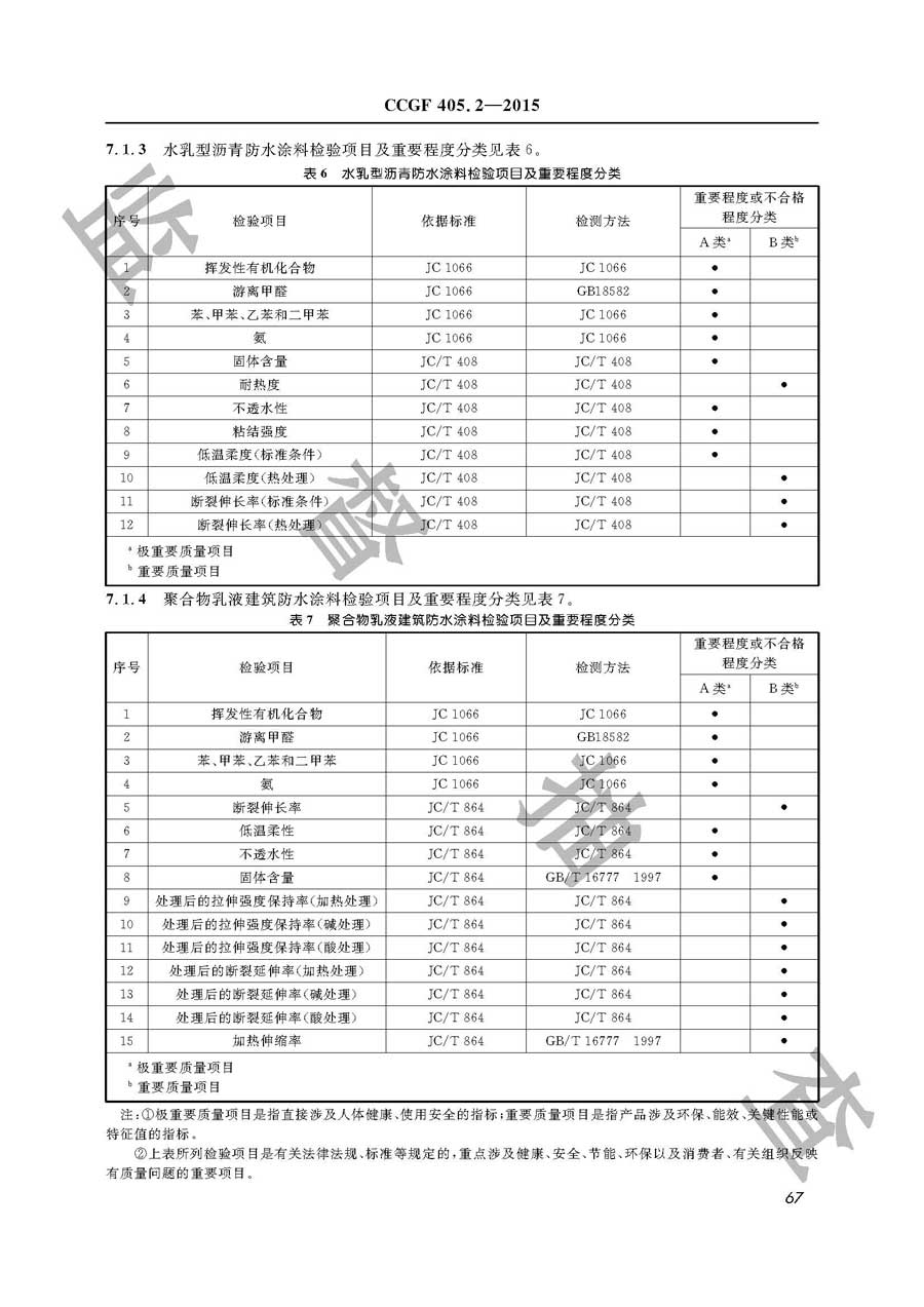 建筑防水涂料产品质量雷竞技新官网实施规范