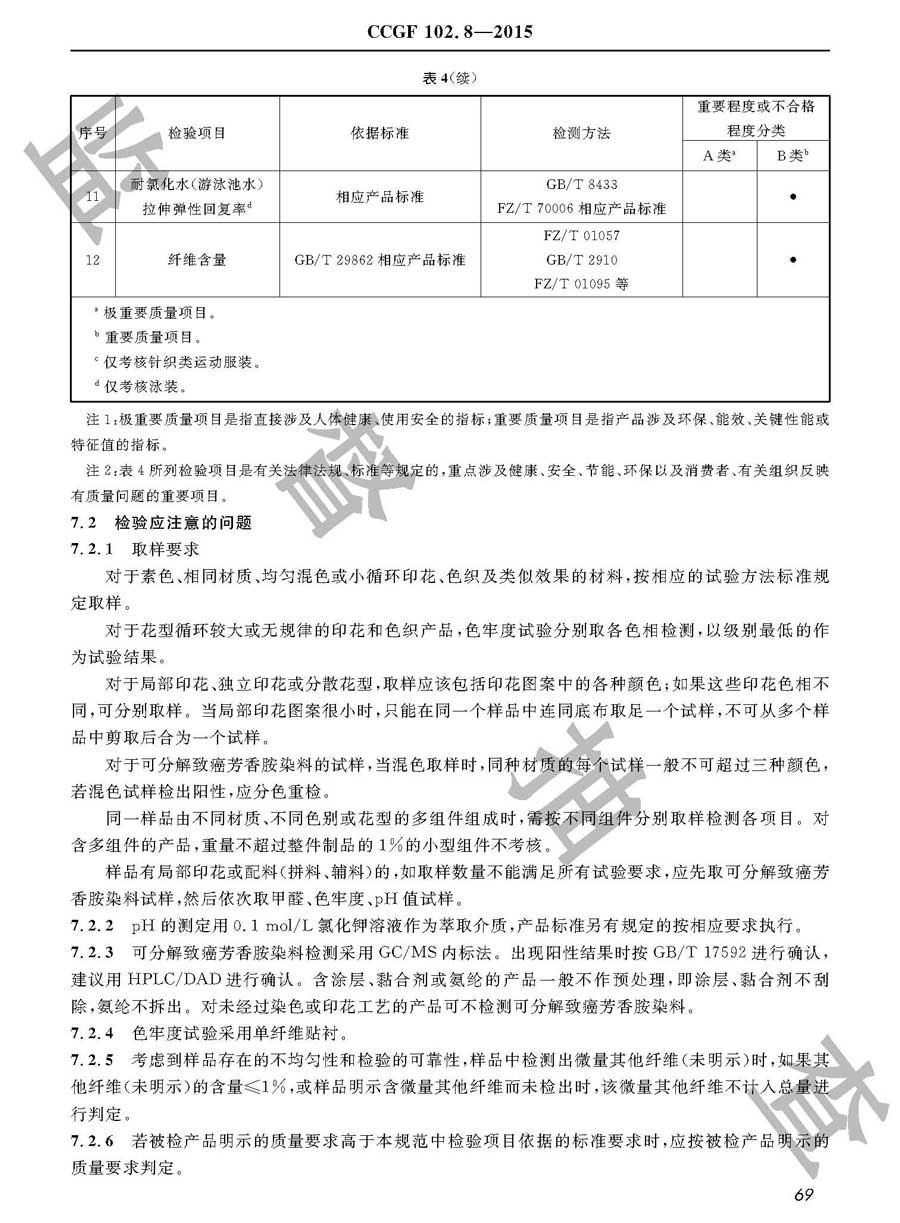 运动服装产品质量雷竞技新官网实施规范